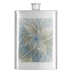 Bloemendroompatroon Abstract Blauw Khaki Fractal Flacon