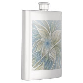 Bloemendroompatroon Abstract Blauw Khaki Fractal Flacon (Rechts)