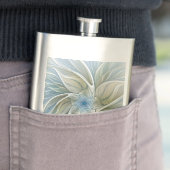 Bloemendroompatroon Abstract Blauw Khaki Fractal Flacon (Voorbeeld)