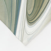 Bloemendroompatroon Abstract Blauw Khaki Fractal Fleece Deken (Hoek)