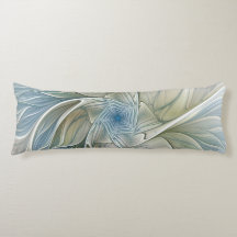 Bloemendroompatroon Abstract Blauw Khaki Fractal