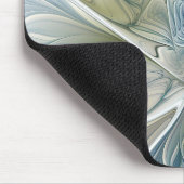 Bloemendroompatroon Abstract Blauw Khaki Fractal Muismat (Hoek)
