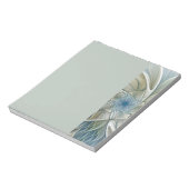 Bloemendroompatroon Abstract Blauw Khaki Fractal Notitieblok (Linkerzijde)
