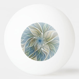 Bloemendroompatroon Abstract Blauw Khaki Fractal Pingpongbal