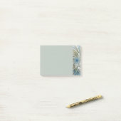 Bloemendroompatroon Abstract Blauw Khaki Fractal Post-it® Notes (Op bureau)