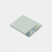 Bloemendroompatroon Abstract Blauw Khaki Fractal Post-it® Notes (Schuin)