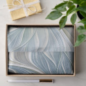 Bloemendroompatroon Abstract Blauw Khaki Fractal Tissuepapier (Geschenk)