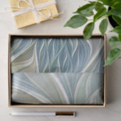 Bloemendroompatroon Abstract Blauw Khaki Fractal Tissuepapier (Geschenk)