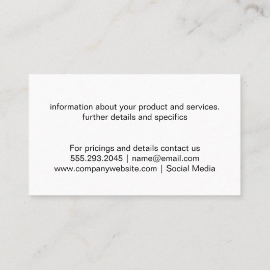 Bloemendruk achtergrond visitekaartje (Achterkant)