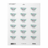 Bloemendruk Adreslabel Etiket (Full Sheet)