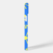 Bloemendruk blauw en geel Case-Mate iPhone case (Achterkant / Rechts)