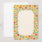 Bloemendruk Briefpapier Kaart (Voorkant / Achterkant)