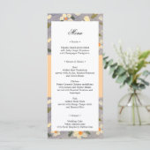 Bloemendruk Bruiloftsmenu of Bruidsfeestmenu Menu (Staand voorkant)