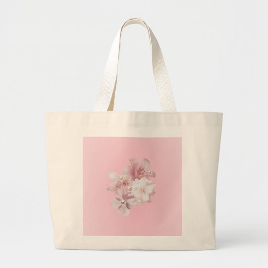 Bloemendruk grote tote bag (Voorkant)