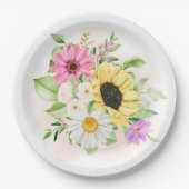 Bloemendruk  papieren bordje (Voorkant)