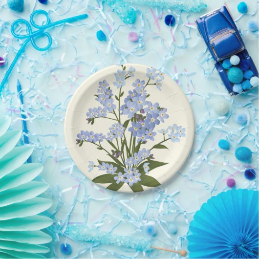 Bloemendruk  papieren bordje (Feest)