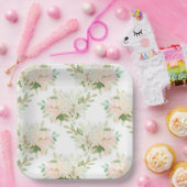 Bloemendruk papieren bordje (Feest)