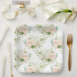 Bloemendruk  papieren bordje