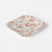 Bloemendruk  papieren bordje (Gebogen)