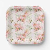 Bloemendruk  papieren bordje (Voorkant)