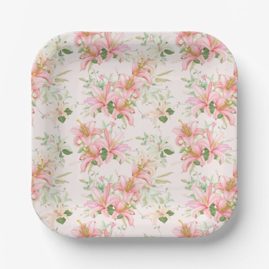 Bloemendruk  papieren bordje (Voorkant)