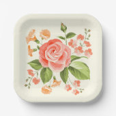 Bloemendruk  papieren bordje (Voorkant)