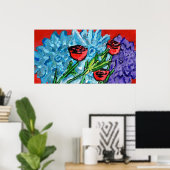 Bloemendruk, Poster met goede waarde  (Halfglans) (Thuiskantoor)