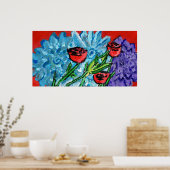 Bloemendruk, Poster met goede waarde  (Halfglans) (Keuken)