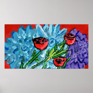 Bloemendruk, Poster met goede waarde  (Halfglans)