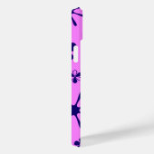 Bloemendruk roze en paars Case-Mate iPhone case (Achterkant / Rechts)