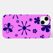 Bloemendruk roze en paars Case-Mate iPhone case (Achterkant (horizontaal))
