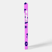 Bloemendruk roze en paars Case-Mate iPhone case (Achterkant / Links)