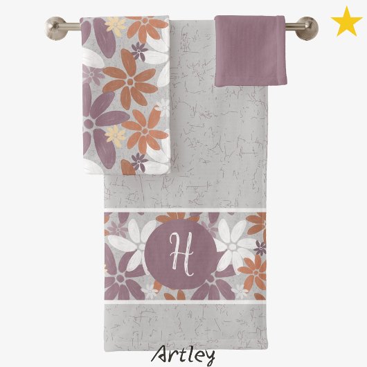 Bloemendruk Sapphisch Lesbisch Vlag Monogram Bad Handdoek