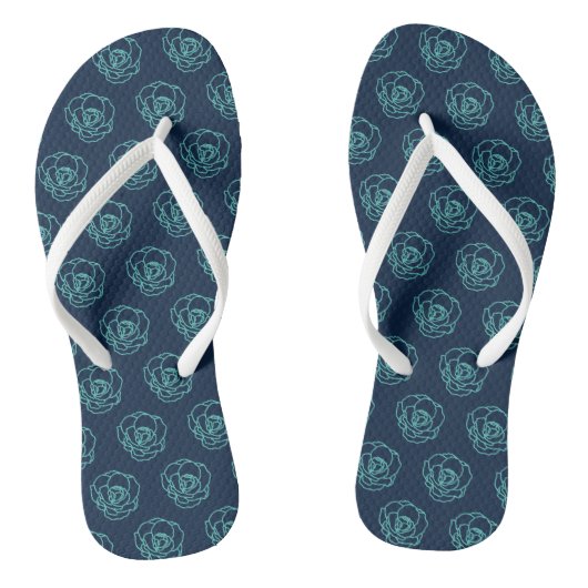 Bloemendruk slippers teenslippers (Voetbed)