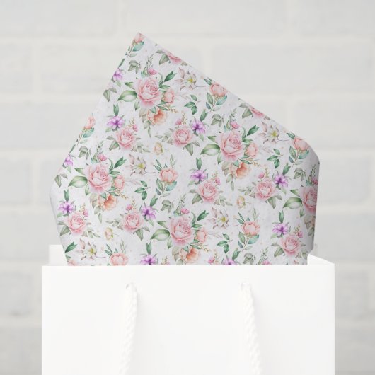 Bloemendruk Tissuepapier (Cadeauzakje)
