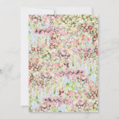 bloemene zwaan chique kalligrafie bruidsfeestje kaart (Achterkant)