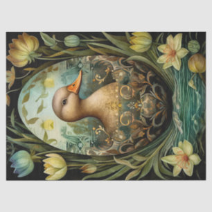 Bloemeneend Pasen Tissuepapier