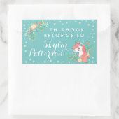  bloemeneenhoorn Dit boek is van Rechthoekige Sticker (Tas)