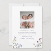  bloemeneenvoud | Olivia Dank je geboorte Aankondiging (Achterkant)