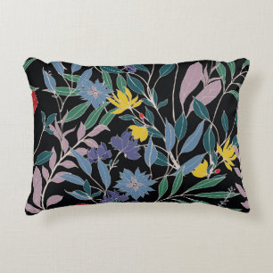 Bloemenelegantie: Abstracte  achtergrond Accent Kussen
