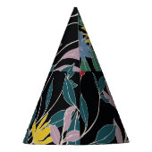 Bloemenelegantie: Abstracte achtergrond Feesthoedjes (Achterkant)