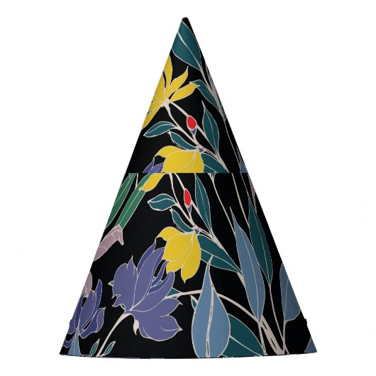 Bloemenelegantie: Abstracte achtergrond Feesthoedjes (Voorkant)