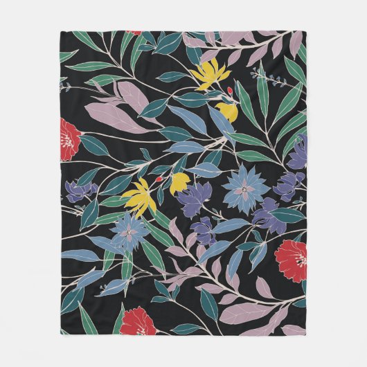 Bloemenelegantie: Abstracte  achtergrond Fleece Deken (Voorkant)