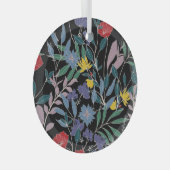Bloemenelegantie: Abstracte achtergrond Glas Ornament (Voorkant Rechts)