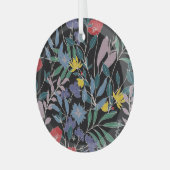 Bloemenelegantie: Abstracte achtergrond Glas Ornament (Voorkant links)