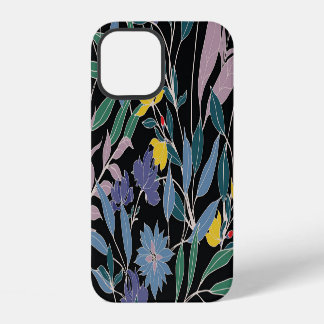 Bloemenelegantie: Abstracte achtergrond iPhone 12 Hoesje