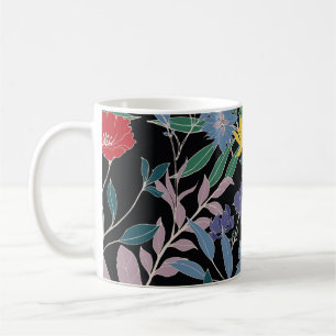 Bloemenelegantie: Abstracte achtergrond Koffiemok
