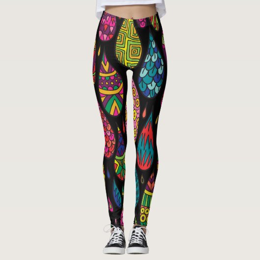 Bloemenelegantie, abstracte achtergrond. leggings (Voorkant)