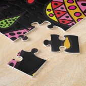 Bloemenelegantie, abstracte achtergrond. legpuzzel (Zijkant)