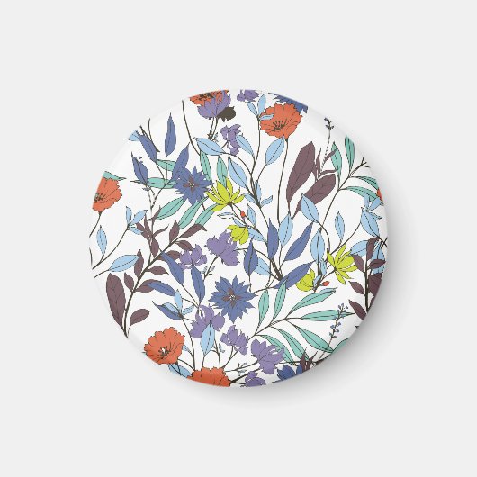 Bloemenelegantie, Abstracte achtergrond. Magneet (Voorkant)